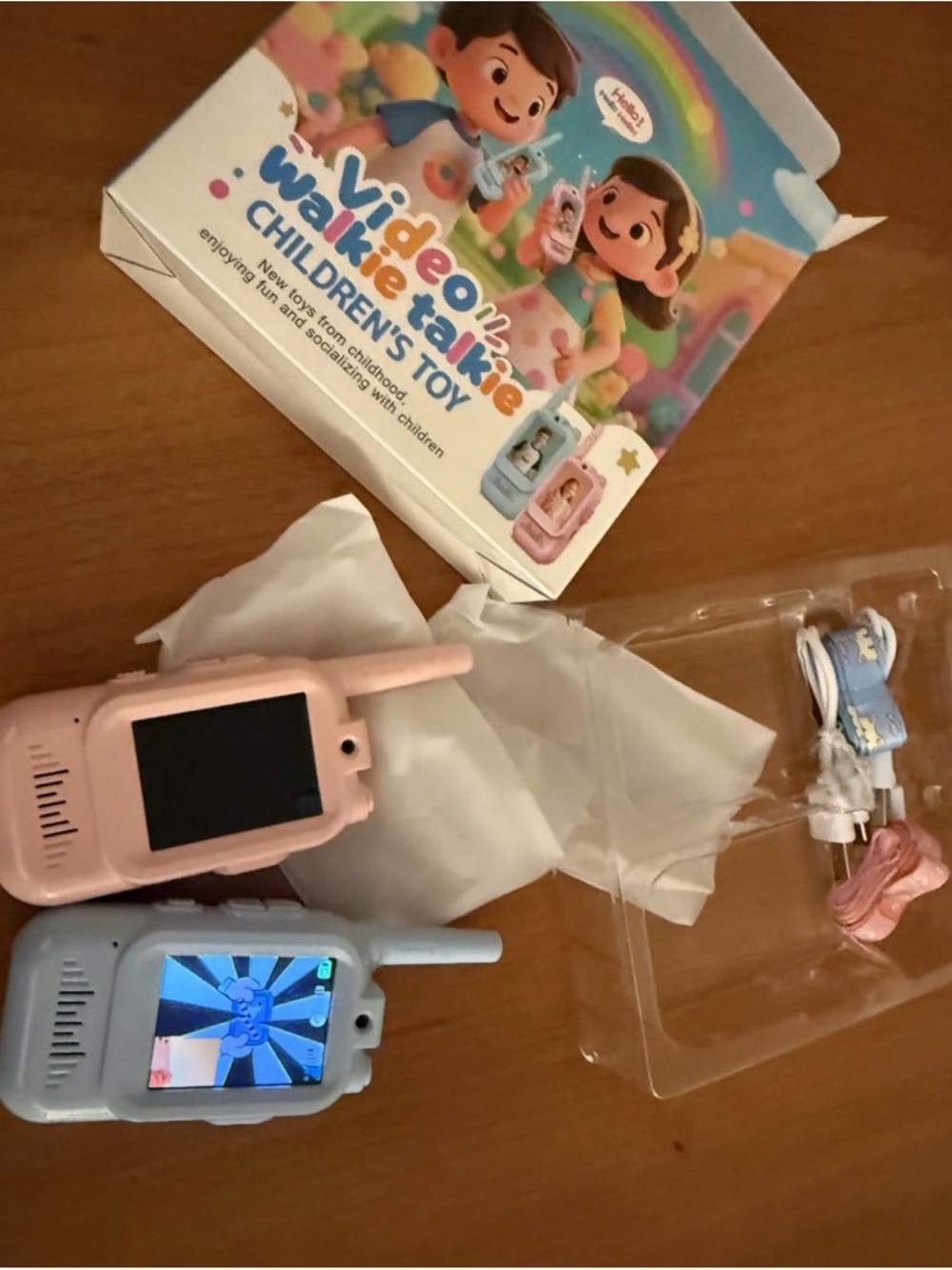 Video Walkie Talkie Children's Toy - Pink & Blue